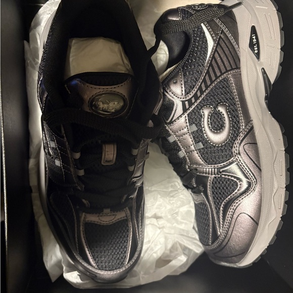 Black and Silver Athletic Sneakers - Picture 1 of 1